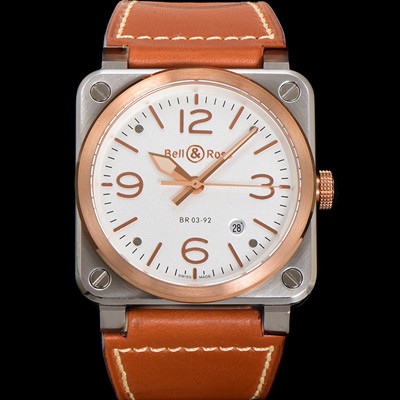 레플리카 [벨엔로즈] 남성용 인스트루먼트03 BR03A-WH-STPGSC 오토매틱 9015타입 42mm 우레탄줄 화이트 다이얼 bel4119  