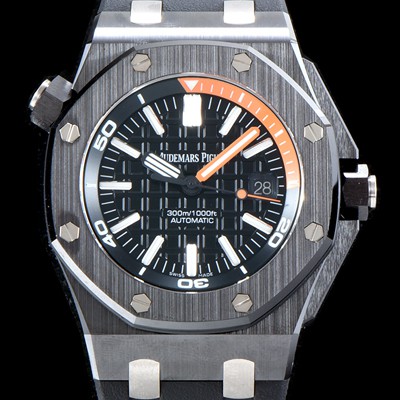 레플리카 [오데마피게] 남성용 블랙 세라믹 다이버!!로얄오크 오프쇼어15707CE.OO.A002CA.01 블랙 와플 다이얼 오토매틱 무브먼트 AUD0101  