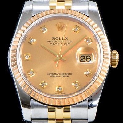 레플리카 [로렉스] 남성용 데이터 제스트 116233 골드 다이얼 2836-2 오토매틱 무브먼트 ROL0125  