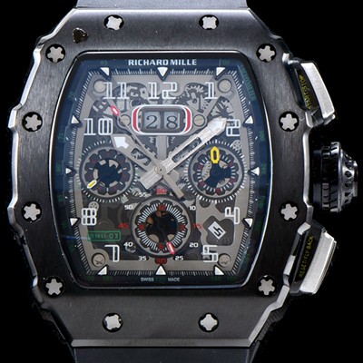 레플리카 [리차드밀레] 남성용 최신버전 업그레이드형 RM011 블랙 세라믹 오버사이즈 데이트 크로노그래프 스켈레톤 다이얼 오토매틱 무브먼트 RIC0415  
