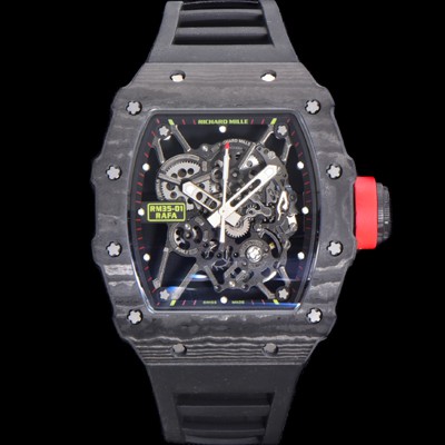 레플리카 [리차드밀러] 남성용 RM035-01 라파 수동/기계식 무브먼트 50mm 카본 우레탄줄 스캘래톤 다이얼 ric0235  