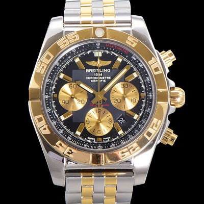 레플리카 [브라이틀링] 남성용 크로노맷 오토매틱 크로노그래프 ETA7750-2타입 44mm 옐루골드 매탈줄 블랙다이얼 bre3111  