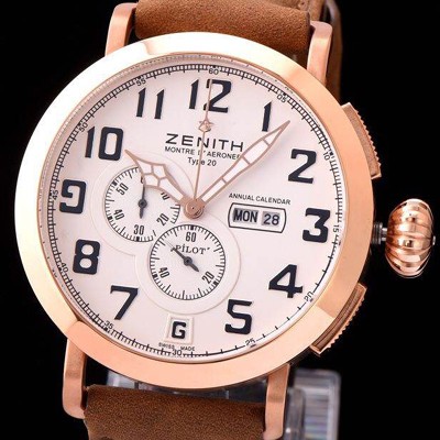 레플리카 [제니스] 남성용 파일럿 87.2430.4054/21.C721 화이트 다이얼 오토매틱 무브먼트 ZEN4220  