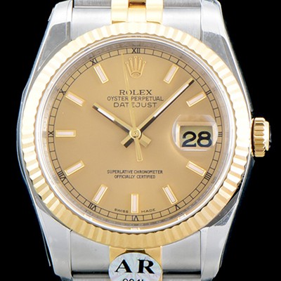 레플리카 [로렉스] 남성용 데이져스트 116233 고급스러운 18K 옐로우골드 투톤콤비 샴페인 컬러 다이얼 오토매틱 무브먼트 ROL0545  