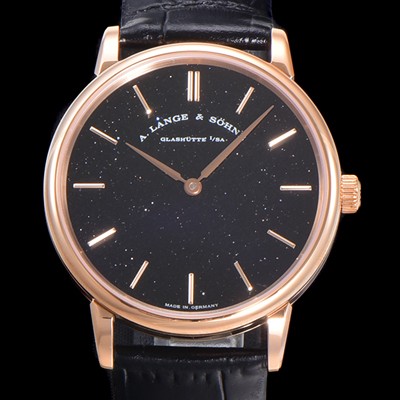 레플리카 [아랑게운트죄네] 남성용 색소니아 씬 211.033 랑게 39미리 18k 로즈골드 블랙 다이얼 오토매틱 무브먼트 LAN40885  