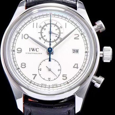레플리카 [아이더블유씨] 남성용 포루투기즈 칼리버 IW390403 클래식 모델 크로노그래프 화이트 다이얼 오토매틱 무브먼트 IWC0101  