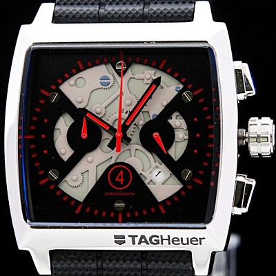 레플리카 [태그호이어] 남성용 모나코 스위스 쿼츠 블랙 다이얼 44mm TAG4212  