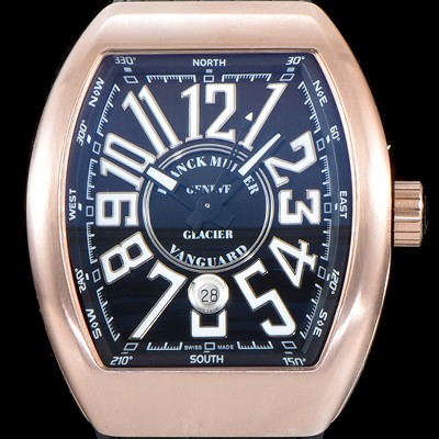 레플리카 [프랭크 뮬러] 남성용 마스터 컴플리케이션 V45 SC DT YACHTING 5N 뱅가드 요팅!! 고급스러운 18K로즈골드 케이스 블랙 다이얼 스위스 ETA 2824-A2오토매틱 FRA0453  