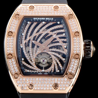 레플리카 [리차드밀레] 여성 컬렉션 RM51-02 투르비용 다이아몬드 트위스터 워치!! 수공 맞물림 형식의 쥬얼세팅 스켈레톤 다이얼 오토매틱 무브먼트 RIC0242  