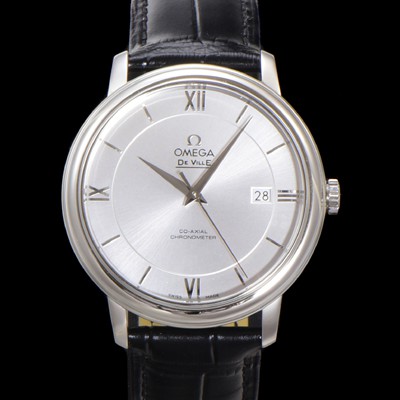 레플리카 [오메가] 남성용 드빌 프레스티지 424.13.40.20.02.001 오토매틱 Cal.2500타입 39.5mm 가죽줄 실버 다이얼 omg20207  