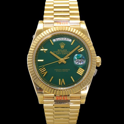 레플리카 [로렉스] 남성용 New 데이데이트 m228238-0061 무게187g 18K 옐로우골드 40mm 오토매틱 Cal.2836-2 타입 그린 다이얼 rol5397  