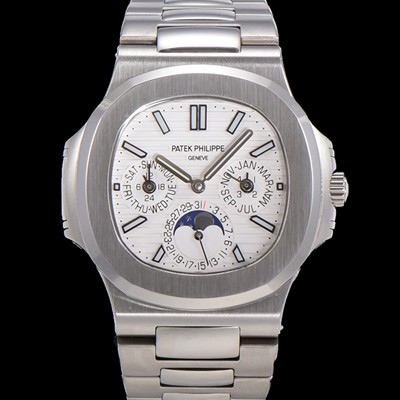 레플리카 [파텍필립] 남성용 Ref.5740 노틸러스 문페이즈 오토매틱 Cal.240 Q타입 40mm 메탈줄  화이트다이얼 pat9951  