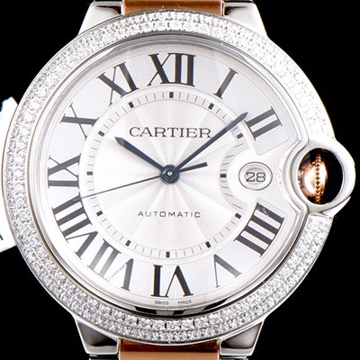 레플리카 [까르띠에] 남성용 2019신상 발롱블루 42mm 다이아몬드 베젤 ETA2824-2 오토매틱 무브먼트 CAR0142  