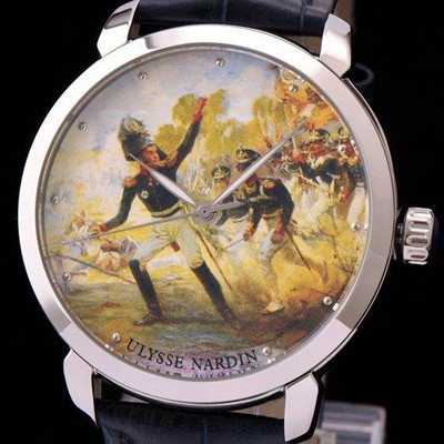 레플리카 [율리스나르당] 남성용 클라시코 픽쳐 다이얼 스틸 포인트 오토매틱 무브먼트 ULY42011  