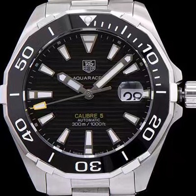 레플리카 [태그호이어] 남성용 퍼팩트 1:1버전 아쿠아레이서 블랙다이얼 오토매틱 무브먼트 TAG0205  