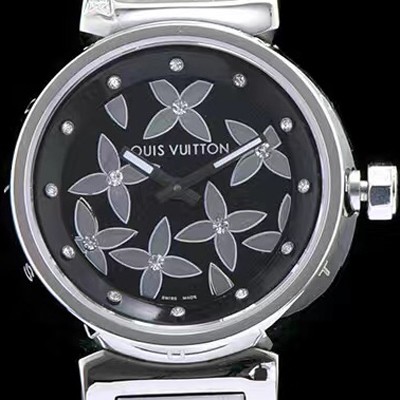 레플리카 [루이비통] 남성용 탕부르 블랙 다이얼 쿼츠 무브먼트 LOU4202  