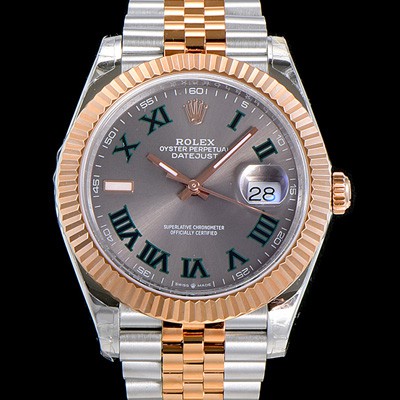 레플리카 [로렉스] 남성용 데이저스트 오토매틱 아시안2836-2/3235타입 41미리 18K옐루골드 투톤콤비 그레이다이얼rol42153  