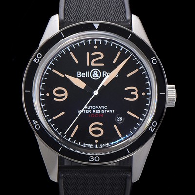 레플리카 [벨앤로즈] 남성용 빈티지  BR V2-92 스틸 해리티지 ETA2836-2 타입 오토매틱 41mm 우레탄줄 블랙다이얼 bel5131  