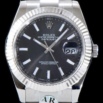 레플리카 [로렉스] 남성용 GM 904L스틸 업!! 데이져스트 126334 다크 로디움 다이얼 브레이슬릿 오토매틱 무브먼 ROL0010  