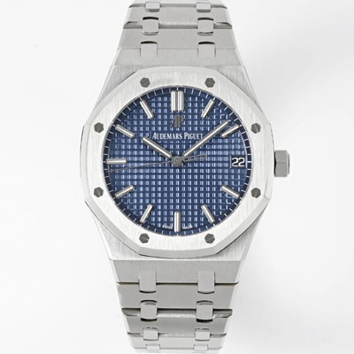 레플리카 [오데마피게] 남성용 로얄오크 15500ST.OO.1220ST.01 41mm 오토매틱 Cal.4302 무브먼트 블루 다이얼 aud6538  