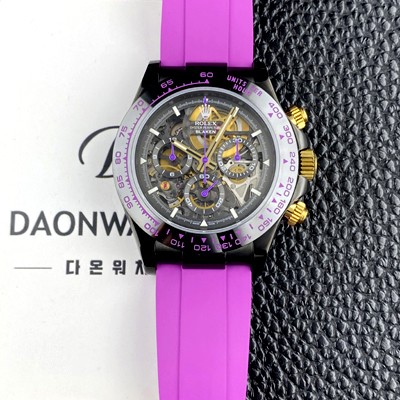 레플리카 [로렉스]남성용 하이엔드 데이토나 세라믹 베젤 40mm 크로노그래프 오토매틱 Cal.4130 무브먼트 스켈레톤 다이얼 rol5661  
