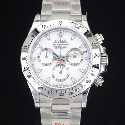레플리카 [로렉스] 남성용 904L스틸!! 데이토나 116520 오이스터 40미리 오토매틱 7750 타입 화이트다이얼 ROL72580  