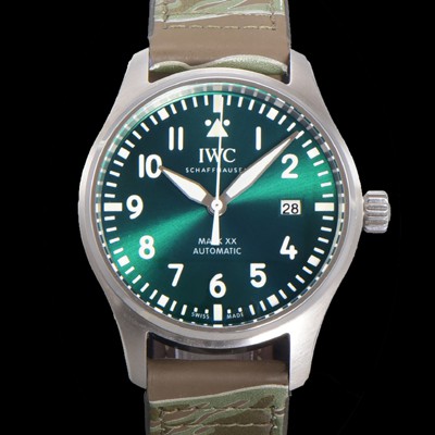 레플리카 [아이더블유씨] 남성용 파일럿 마크18 IW328205 오토매틱 40mm 가죽줄 그린 다이얼 iwc9202  