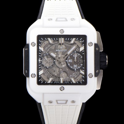 레플리카 [휴블렛] 남성용 스퀘어 뱅 유니코 821.HX.0170.RX 스켈레톤 다이얼 티타늄 에디션 세라믹 42미리 오토매틱 무브먼트 우레탄 러버밴드 hub2134  