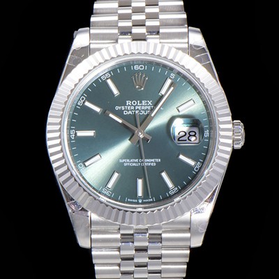 레플리카 [로렉스] 남성용 904L스틸!! 2022신형 데이저스트 41mm II m126334 그린 다이얼 야광 스틱 인덱스 스틸 브레이슬릿 신형 Cal.3235 오토매틱 무브먼트 ROL06105  