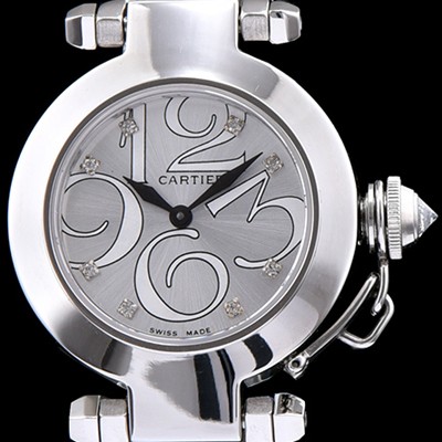 레플리카 [까르띠에] 남성용 파샤 화이트 실버 다이얼 스위스 쿼츠 무브먼트 CAR0502  