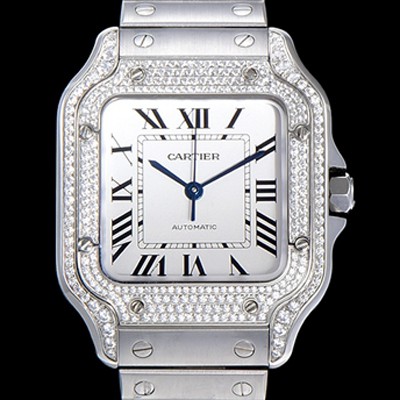 레플리카 [까르띠에] 남성용 산토스 더 까르띠에 WJSA0006 오토매틱 ETA2892-2 보석시계 35.1미리 화이트다이얼 CAR11472  