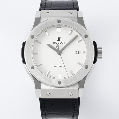 레플리카 [휴블렛] 남성용 클래식 퓨전 542.NX.2611.LR 42mm 오토매틱 2892 타입 가죽/러버 믹스 화이트 다이얼 hub2138  