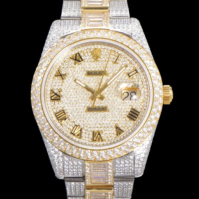 레플리카 [로렉스] 남성용 수제공정형 다이아 18K 옐루골드 튜닝 데이져스트 오토매틱 ETA 2824-2 41mm 보석다이얼 rol46499  