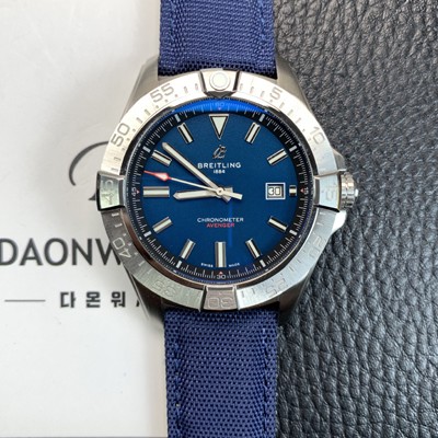 레플리카 [브라이틀링] 남성용 어벤져 44mm 나일론줄 오토매틱 2836-2 타입 블루 다이얼 bre6060  