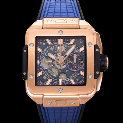 레플리카 [휴블렛] 남성용 스퀘어 뱅 유니코 821.OX.5180.RX 스켈레톤 다이얼 티타늄 에디션 18K 로즈골드 42미리 오토매틱 무브먼트 우레탄 러버밴드 hub2132  