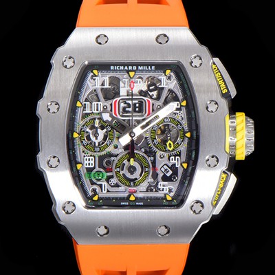 레플리카 [리차드밀레] 남성용 최고급형 RM11-03 플라이백 크로노그래프 50미리 스켈레톤 다이얼 오토매틱 무브먼트 RIC09641  