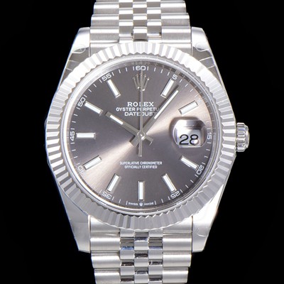 레플리카 [로렉스] 남성용 904L스틸!! 2022신형 데이저스트 41mm II m126334 그레이 다이얼 야광 스틱 인덱스 스틸 브레이슬릿 신형 Cal.3235 오토매틱 무브먼트 ROL06124  