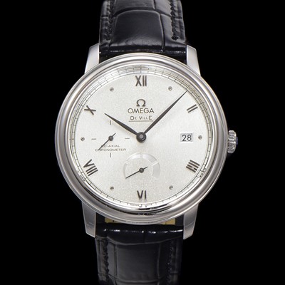 레플리카 [오메가] 남성용 드빌 424.13.40.21.02.005 프레스티지 코-액시얼 39.5mm 오토매틱 Cal.2627 타입 실버 선버스트 다이얼 omg0167  