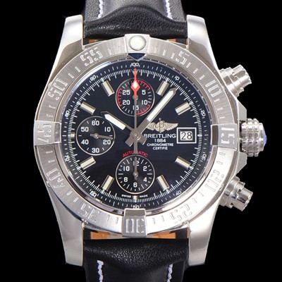 레플리카 [브라이틀링] 남성용 어벤져 크로노그래프 ETA 7750-2 타입 45mm 가죽줄 블랙다이얼 bre4869  