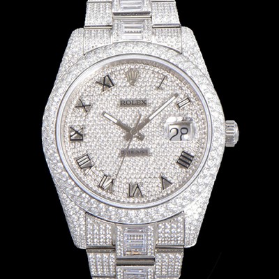 레플리카 [로렉스] 남성용 수제공정형 다이아 튜닝 데이져스트 오토매틱 ETA 2824-2 41mm 보석다이얼 rol69264  