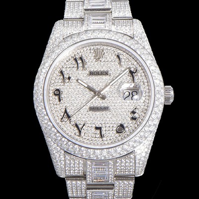 레플리카 [로렉스] 남성용 수제공정형 다이아 튜닝 데이져스트 오토매틱 ETA 2824-2 41mm 보석다이얼 rol64262  