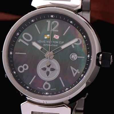 레플리카 [루이비통] 남성용 자개 무늬 블루 다이얼 탕부르 LOU4211  