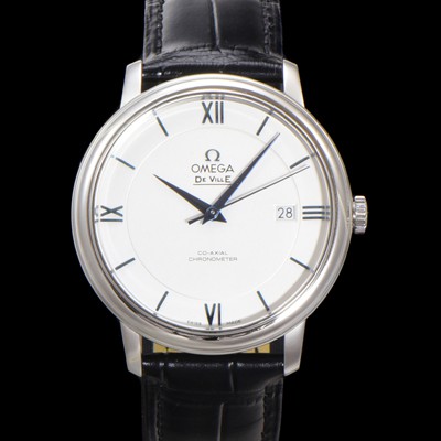 레플리카 [오메가] 남성용 드빌 프레스티지 424.53.40.20.04.001 오토매틱 Cal.2500타입 39.5mm 가죽줄 실버 다이얼 omg20208  