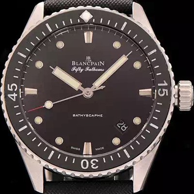 레플리카 [블랑팡] 남성용 5000-0130-B52 A 피프티패덤즈 다이버 블랙다이얼 BLA42020  