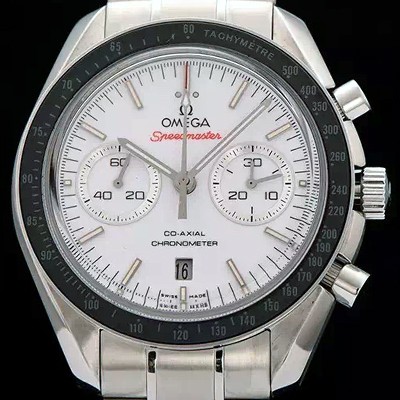 레플리카 [오메가] 남성용 스피드마스터 크로노그래프 화이트 다이얼 블랙베젤 OMG0150  