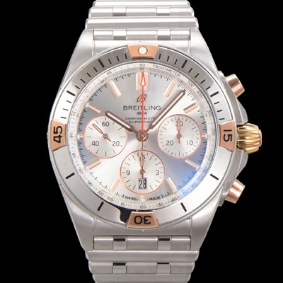 레플리카 [브라이틀링] 남성용 크로노맷 B01 오토매틱 ETA7750-2 타입 42mm 메탈줄 실버다이얼 bre39082  