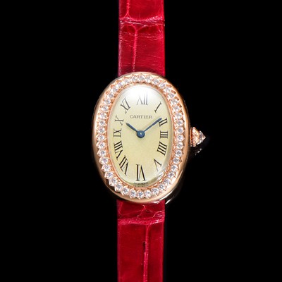 레플리카 [까르띠에] 여성용 베누아 WJBA0031 18K로즈골드 실버 다이얼 악어가죽줄 쿼츠 무브먼트 car69353  