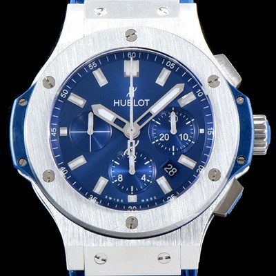 레플리카 [휴블렛] 남성용 신제품 빅뱅 301.SX.7170.LR 44 스틸 블루 에디션!! 44MM 크로노그래프 선레이 새틴-피니시 블루 다이얼 Caliber HUB 4100 타입 무브먼트 HUB0210  