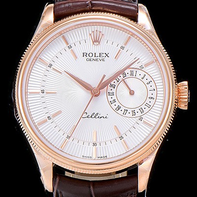 레플리카 [로렉스]남성용 셀리느 데이트 39mm 오토매틱 Cal.3165 화이트다이얼 ROL49902  