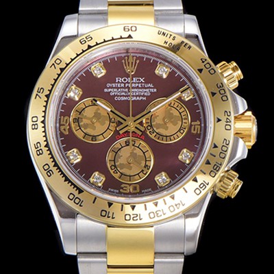 레플리카 [로렉스] 남성용 데이토나 코스모그래프 오토매틱 40미리 칼리버 4130 타입 18K 옐루골드 투톤콤비 메탈시계 래드다이얼 ROL79877  
